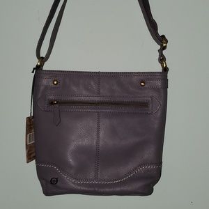 Leather crossbody handbag